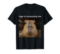 La Rabia me está consumiendo tontas Mirando Capybara Meme Camiseta