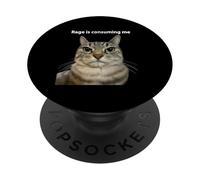 La rabia me está consumiendo tonto gato mirando el meme divertido dicho PopSockets PopGrip Adhesivo