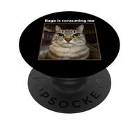 La rabia me está consumiendo tonto gato mirando el meme divertido dicho PopSockets PopGrip Adhesivo