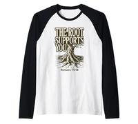 La raíz apoya a Tus Romanos 11:18 Camiseta Manga Raglan