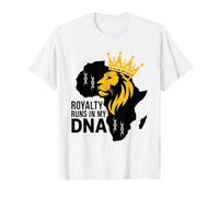 La realeza Corre en mi ADN Legado de Sangre Africana Historia Negra Camiseta