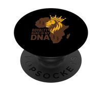 La realeza Corre en mi ADN Legado de Sangre Africana Historia Negra PopSockets PopGrip Adhesivo