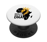La realeza Corre en mi ADN Legado de Sangre Africana Historia Negra PopSockets PopGrip Adhesivo