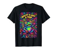 La Realidad psicodélica es Solo un Viaje Trippy Frog Hippie Design Camiseta