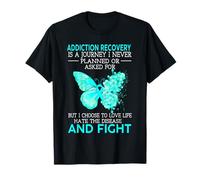 La recuperación de la adicción es un viaje que nunca planeé Butterfly Camiseta