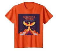 La recuperación es Posible Phoenix Rising Inspiración Camiseta, Niños, Naranja, 3 años