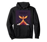 La recuperación es Posible Phoenix Rising Inspiración Sudadera con Capucha, Unisex para Adultos, Negro, S
