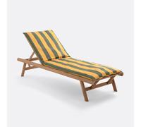 LA REDOUTE INTERIEURS Colchoneta Enrollable Para Exterior, Poliéster, 192x65 Cm, VALERIA. Talla talla única. Color Amarillo/Verde