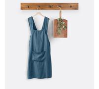 LA REDOUTE INTERIEURS Delantal Japonés De Lino Lavado, Victorine. Talla talla única. Color Azul De Prusia