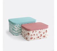 LA REDOUTE INTERIEURS Lote De 2 Cajas Nido Con Tapa, JAVAD. Talla talla única. Color Estampado Multicolor