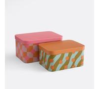 LA REDOUTE INTERIEURS Lote De 2 Cajas Nido Con Tapa, TOUMA. Talla talla única. Color Estampado Multicolor