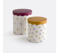 LA REDOUTE INTERIEURS Lote De 2 Cajas Nido Redondas Con Tapa, RISETTI. Talla talla única. Color Estampado Multicolor