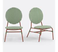 LA REDOUTE INTERIEURS Lote De 2 Sillones Bajos De Jardín Matu. Talla talla única. Color Rojo/Verde/Blanco