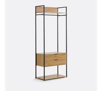 LA REDOUTE INTERIEURS Módulo De Vestidor, 2 Cajones, Barra Para Colgar, OAKI. Talla talla única. Color Negro/Madera
