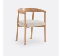 LA REDOUTE INTERIEURS Silla De Mesa Con Reposabrazos, Germain. Talla talla única. Color Natural/Lino