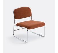LA REDOUTE INTERIEURS Sillón De Cromo Y Tela, Celestina. Talla talla única. Color Terracota