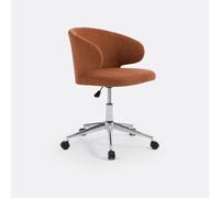 LA REDOUTE INTERIEURS Sillón De Escritorio Con Ruedas, Elga. Talla talla única. Color Terracota