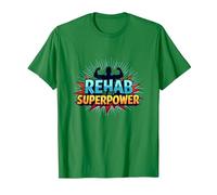 La rehabilitación es mi Fuerza de recuperación Motivacional de Superpotencia Camiseta, Hombre, Verde Kelly, S