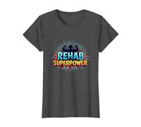 La rehabilitación es mi Fuerza de recuperación Motivacional de Superpotencia Camiseta, Mujer, Jaspeado Oscuro, L