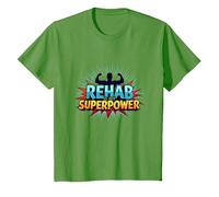 La rehabilitación es mi Fuerza de recuperación Motivacional de Superpotencia Camiseta, Niños, Hierba, 2 años