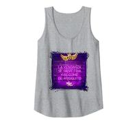 La Reina del Flow - Venganza Camiseta sin Mangas, Mujer, Gris Jaspeado, L