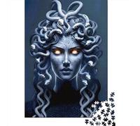 La Reina mítica de Medusa 1000 Piezas Cartón Grueso Rompecabezas Premium para Adultos Difícil Desafío Juego 38x26cm/1000pcs