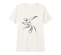 La relación derviche Entre el Hombre y Dios Line Art Camiseta Premium