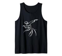 La relación derviche Entre el Hombre y Dios Line Art Camiseta sin Mangas