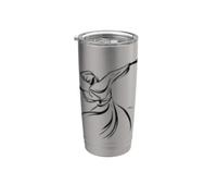 La relación derviche entre el hombre y Dios Line Art Vaso térmico de acero inoxidable de doble pared