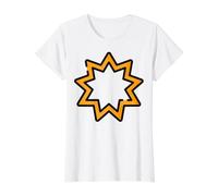 La religión Bahai Debe unir Todos los Corazones Símbolo Bahá'i Unidad Camiseta gráfica económica, Mujer, Blanco, XS