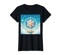 La religión Bahai Debe unir Todos los Corazones Símbolo Bahá'i Unidad Camiseta gráfica económica, Mujer, Negro, XS