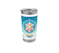 La religión bahai debe unir todos los corazones Símbolo Bahá'i Unidad Vaso térmico de acero inoxidable de doble pared