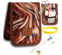 La Repera de Enfermera® Salvabolsillos Enfermeria + Porta Tijeras Enfermeria + Boligrafo 6 Colores + Pulsera | Organizador de bolsos | Accesorios Enfermera TCAE Veterinaria (TIGER SKIN)
