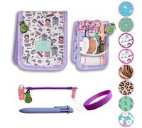 La Repera de Enfermera® Salvabolsillos Enfermeria + Porta Tijeras Enfermeria + Boligrafo 6 Colores + Pulsera | Organizador de bolsillo | Accesorios Enfermera TCAE Veterinaria (WHITE-PURPLE)