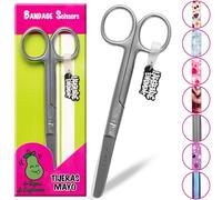 La Repera de Enfermera® Tijeras Enfermeria - Tijeras Mayo - Punta Roma Acero Inoxidable para Vendaje | Punta Redonda Profesional | Regalos de Enfermería y Accesorios Enfermera TCAE (SILVER QUILL)