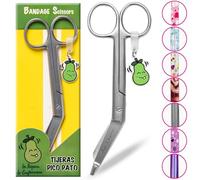 La Repera de Enfermera® Tijeras Enfermería - Tijeras Pico de Pato Punta Roma Acero Inoxidable | Punta Redonda Profesional | Regalos de Enfermería y Accesorios Enfermera TCAE (SILVER QUILL)