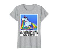 La Resaca Dura un día - Resaca de Alcohol Bebedor de Alcohol Camiseta, Mujer, Gris Jaspeado, 3XL