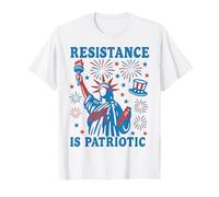 La Resistencia es Patriótica Estatua De La Libertad 4 De Julio Resistir Camiseta