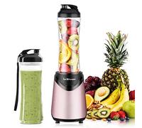 La Rêveuse Licuadora de batidos tamaño personal con 2 botellas deportivas de viaje portátiles sin BPA (550 ml),300 vatios,rosado (Pink)