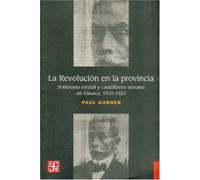 La revolucion en la provincia: Soberania Estatal Y Caudillismo Serrano En Oaxaca, 1910-1920