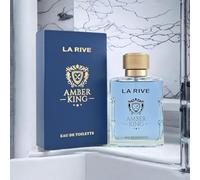 La Rive Amber King - Agua de colonia para hombre, 100 ml, fragancia real, oriental picante, perfume clásico para hombre soberano