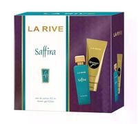 LA RIVE Saffira Perfume Set de regalo para mujer Eau de Parfum 90 ml + gel de ducha de 100 ml - Fragancia floral afrutada con vainilla y almizcle - Elegante caja de regalo para mujer - Set de