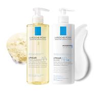 La Roche-Posay | Rutina Lipikar | Aceite Lavante AP+ & Bálsamo AP+M | Repara, calma e hidrata | Apto para pieles secas, muy secas y atópicas | Desde el nacimiento | 400 ml x 2