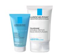 La Roche-Posay Toleraine Skin Care Set | Hidratante Facial Doble Reparaci n 100 ml y Limpiador Facial Purificante en Espuma 50 ml | Hidratante y