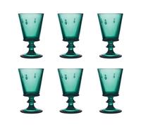 La Rochère 6 Copas de vino Abeille 24 cl Verde esmeralda