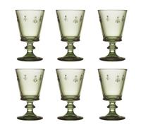 La Rochère 6 Copas de vino Abeille vinglas 24 cl Verde oliva