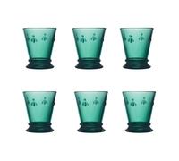 La Rochère 6 Vasos Abeille 26 cl Verde esmeralda