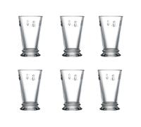 La Rochère 6 Vasos de bebidas alargados Abeille 31 cl Transparente