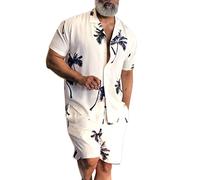 La ropa de fitness y el traje grande de verano de Men Pajamas Dos Piezas Outdoor Men Suits & Sets, de algodón, cintura elástica y ligero, ideal para deportes, tendencia actual slim fit/g