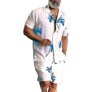 La ropa de fitness y el traje grande de verano de Men Pajamas Dos Piezas Outdoor Men Suits & Sets, de algodón, cintura elástica y ligero, ideal para deportes, tendencia actual slim fit/g